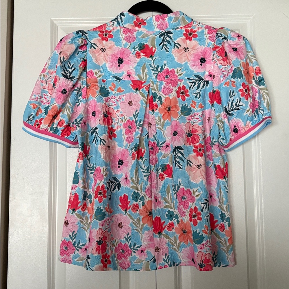 Umgee Pink Floral Blouse - Picture 7 of 11